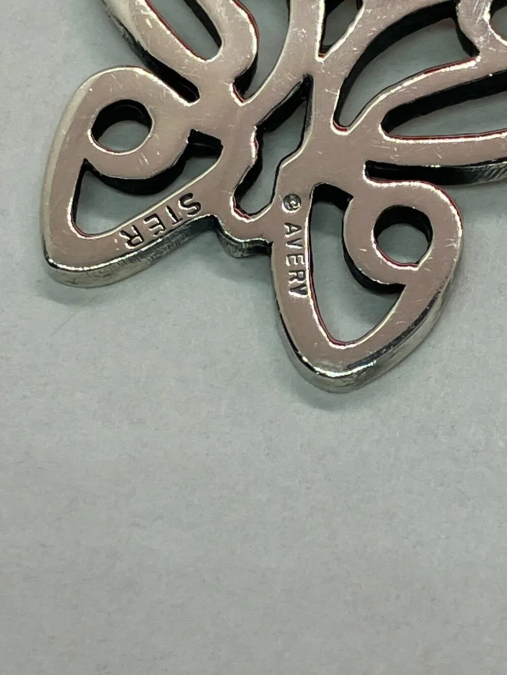 James Avery Sterling Silver Lace Wing Butterfly Pendant Charm - Picture 6 of 9